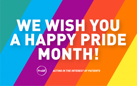 Rainbow image with text We Wish You A Happy Pride Month!
