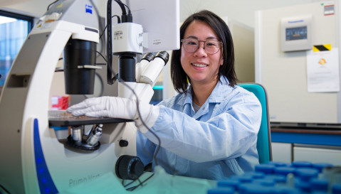 ProQR scientist working in the lab