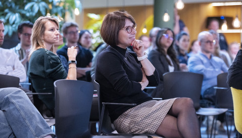 ProQRian taking part in a company meeting