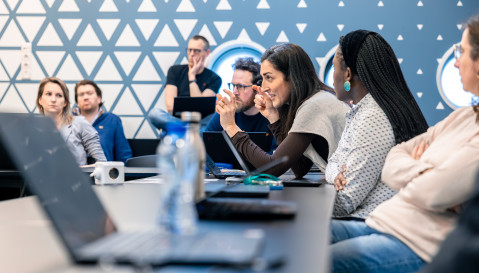 ProQR employees in a meeting