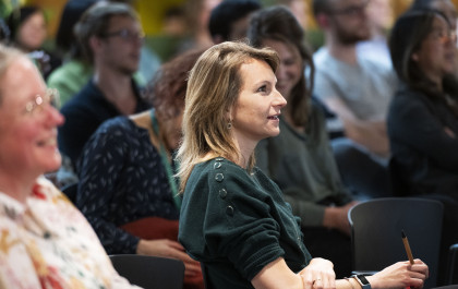 ProQRian at a monthly company meeting