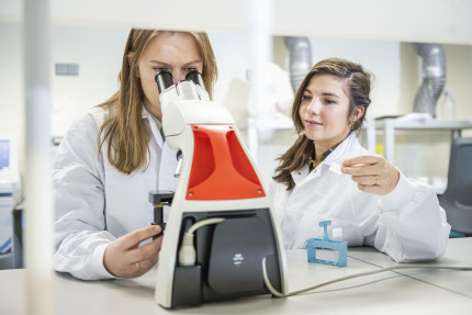 Female scientists working in the lab