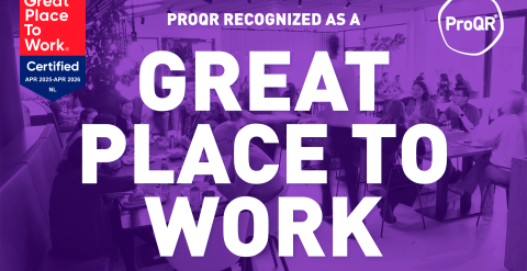 ProQR recognised as a Great Place To Work
