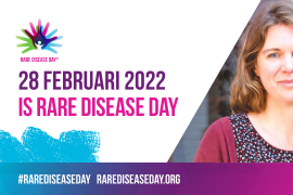 28 February 2022 is Rare Disease Day. Rare disease day logo on the top right. Portrait of Maartje living with Usher syndrome on the right. #RareDiseaseDay www.rarediseaseday.org