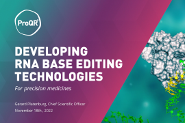 Presentation title slide: Development of RNA Base Editing Technologies for Precision Medicines
