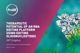 Thumbnail of presentation - Therapeutic Potential of an RNA editing platform using EONs