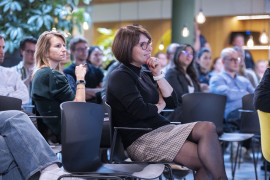ProQRian taking part in a company meeting