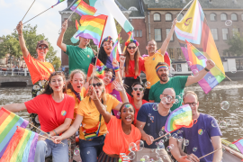 ProQRians on a Pride boat