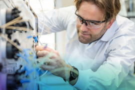 Male scientist in the lab