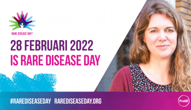 28 February 2022 is Rare Disease Day. Rare disease day logo on the top right. Portrait of Maartje living with Usher syndrome on the right. #RareDiseaseDay www.rarediseaseday.org